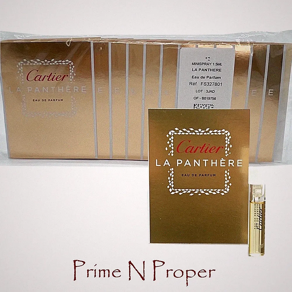 12 x Cartier La Panthere Women 0.05 oz / 1.5ml Eau De Parfum Spray Vial