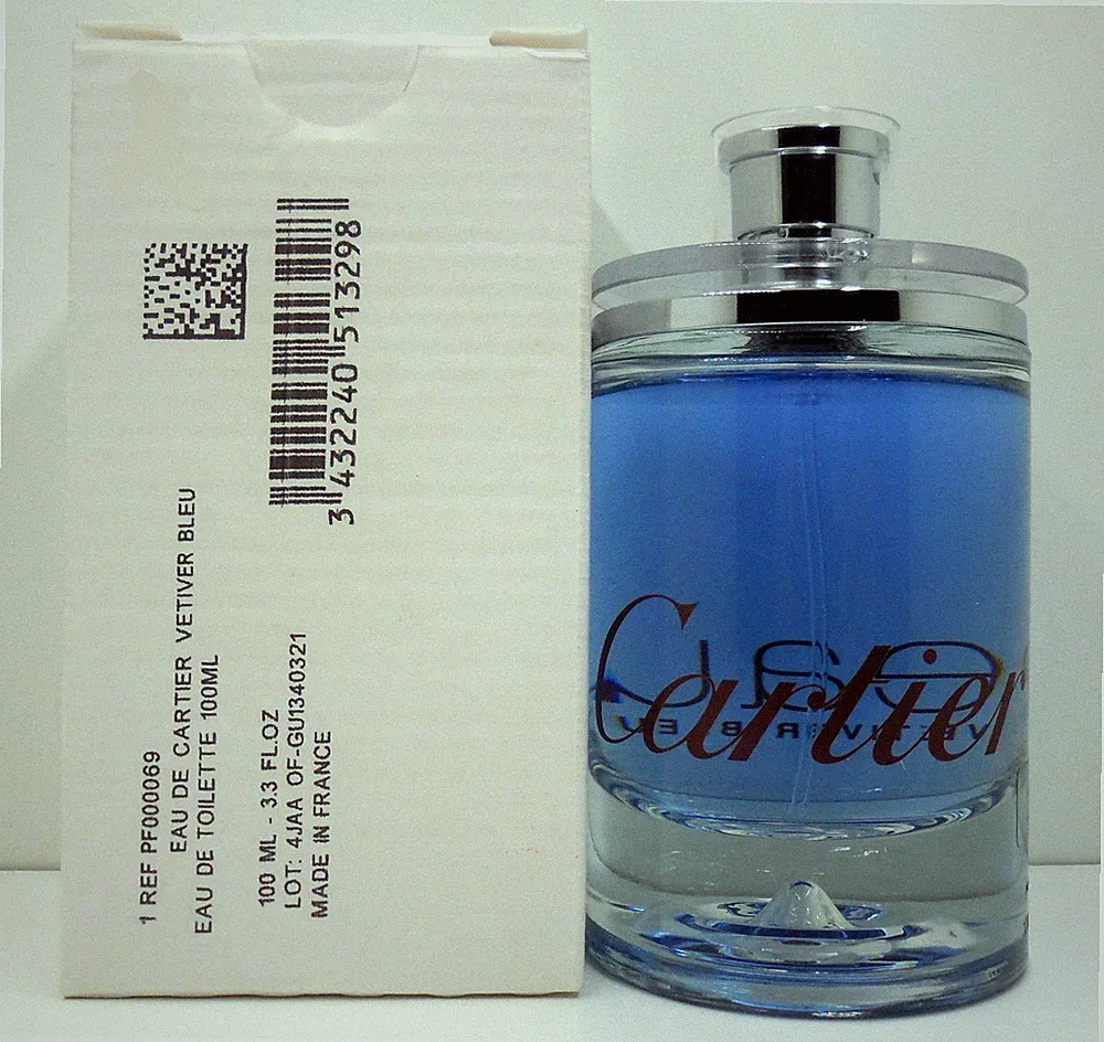 CARTIER EAU DE VETIVER BLEU EAU DE TOILETTE SPRAY 100 ML /3.3 FL.OZ. (T)