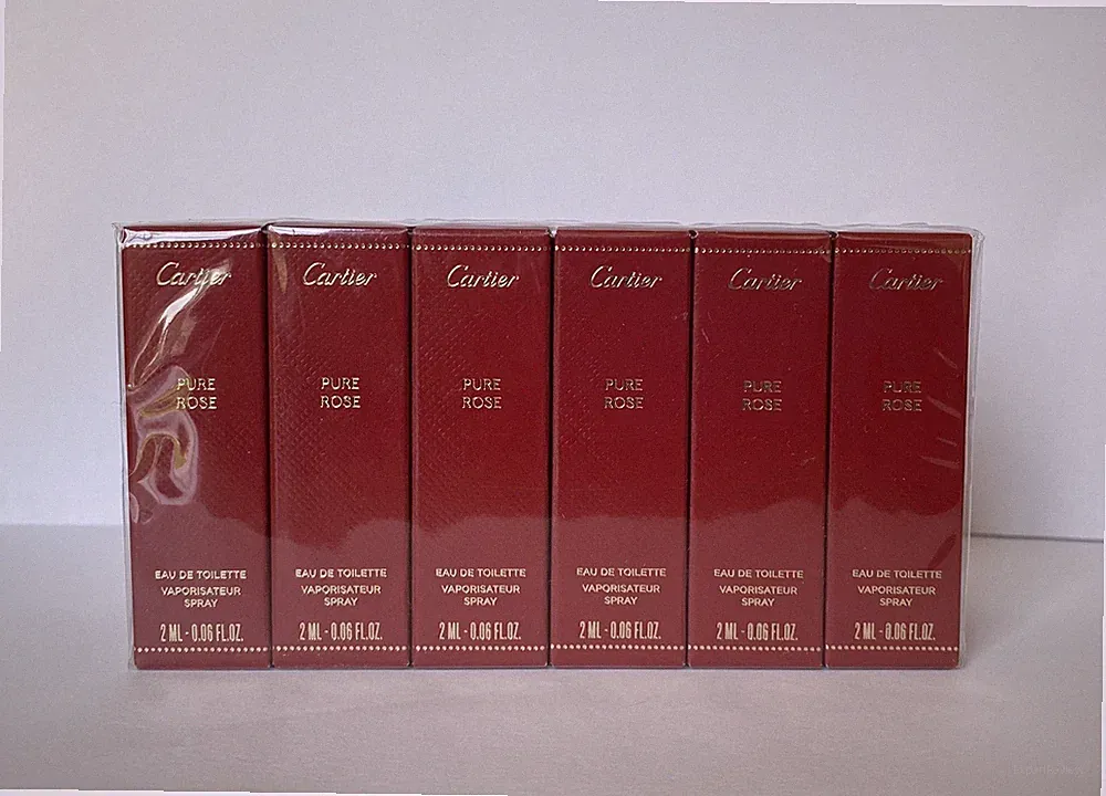 Cartier Pure Rose Eau De Toilet Sample/Travel Vial-2ml Vial/ 12 Units