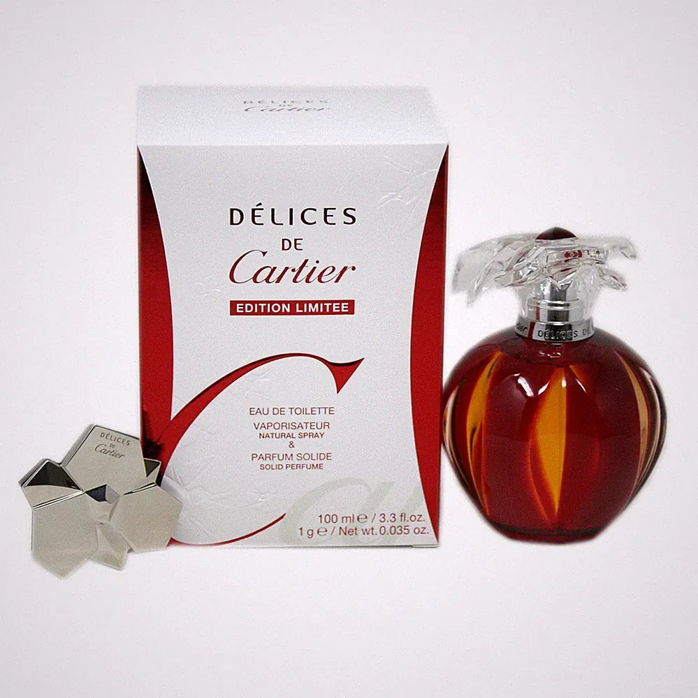 DELICES DE CARTIER EAU DE TOILETTE SPR 100ML & SOLID PERFUME 1G LIMITED EDITION