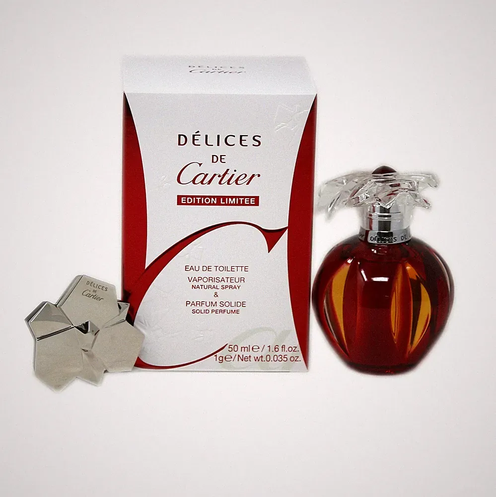 DELICES DE CARTIER EAU DE TOILETTE SPRAY 50ML & SOLID PERFUME 1G LIMITED EDITION