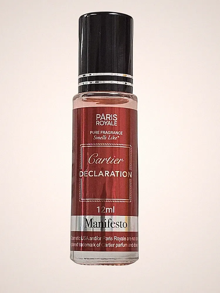 PARIS ROYALE MANIFESTO PURE FRAGRANCE OIL 12ml SMELLS LIKE CARTIER DECLARATION