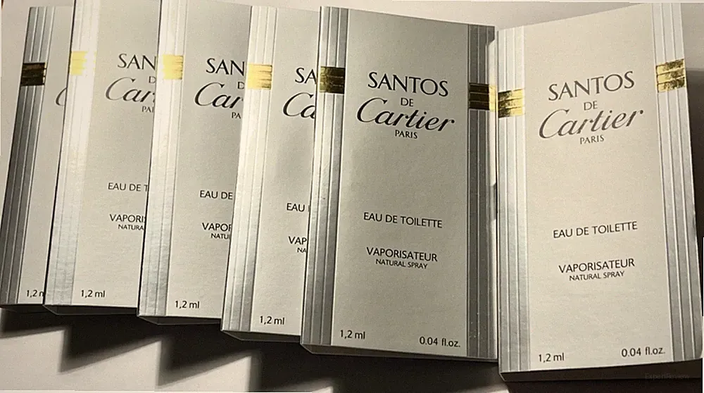SANTOS DE CARTIER - Eau de Toilette spray 0.04 fl. oz/ 1.2ml - SIX Travel Size