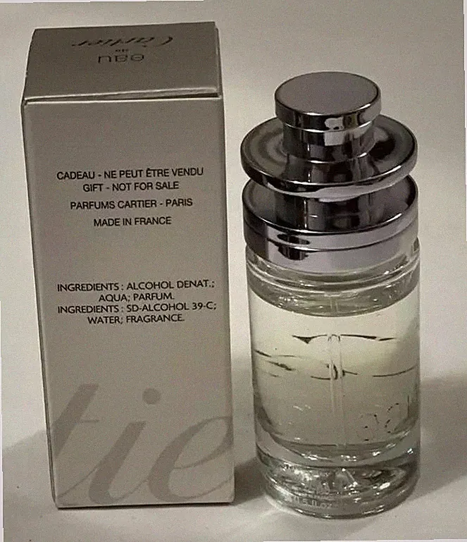 Vintage Eau de Cartier Toilette 0.5 oz 15 ml Miniature Refillable Natural Spray