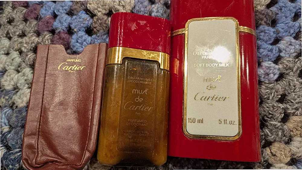 Vintage Must De Cartier By Cartier Perfumed Deodorant, Soft Body Milk - LOT